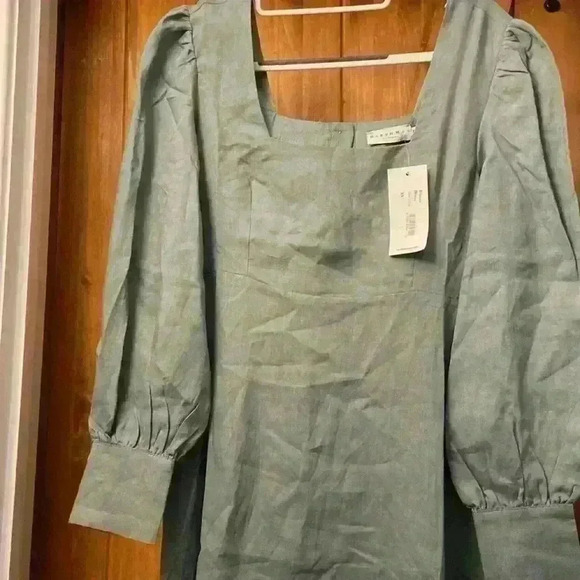 Harshman Women’s Bloom Dress in Olive Green  Linen XS - Picture 5 of 8